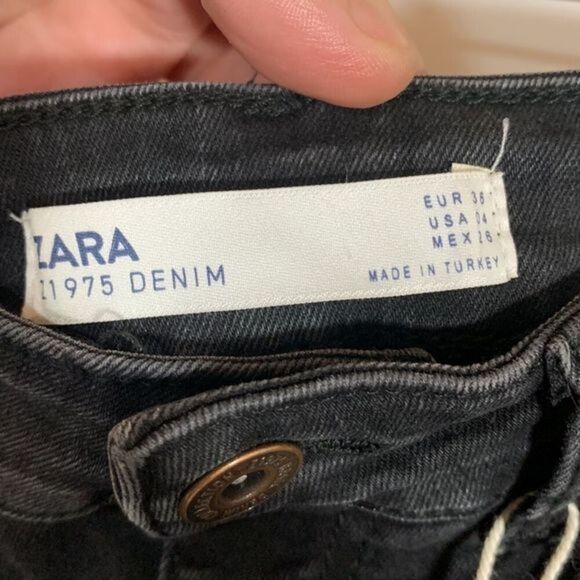 Zara Black High Rise Skinny Jeans NWT - Picture 7 of 9